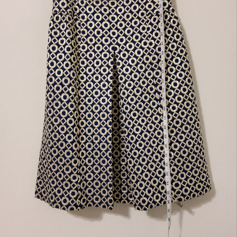 LAUREN Ralph Lauren Geometric Print Fit And Flare Sleeveless Boat Neck Size 2 - Picture 3 of 10